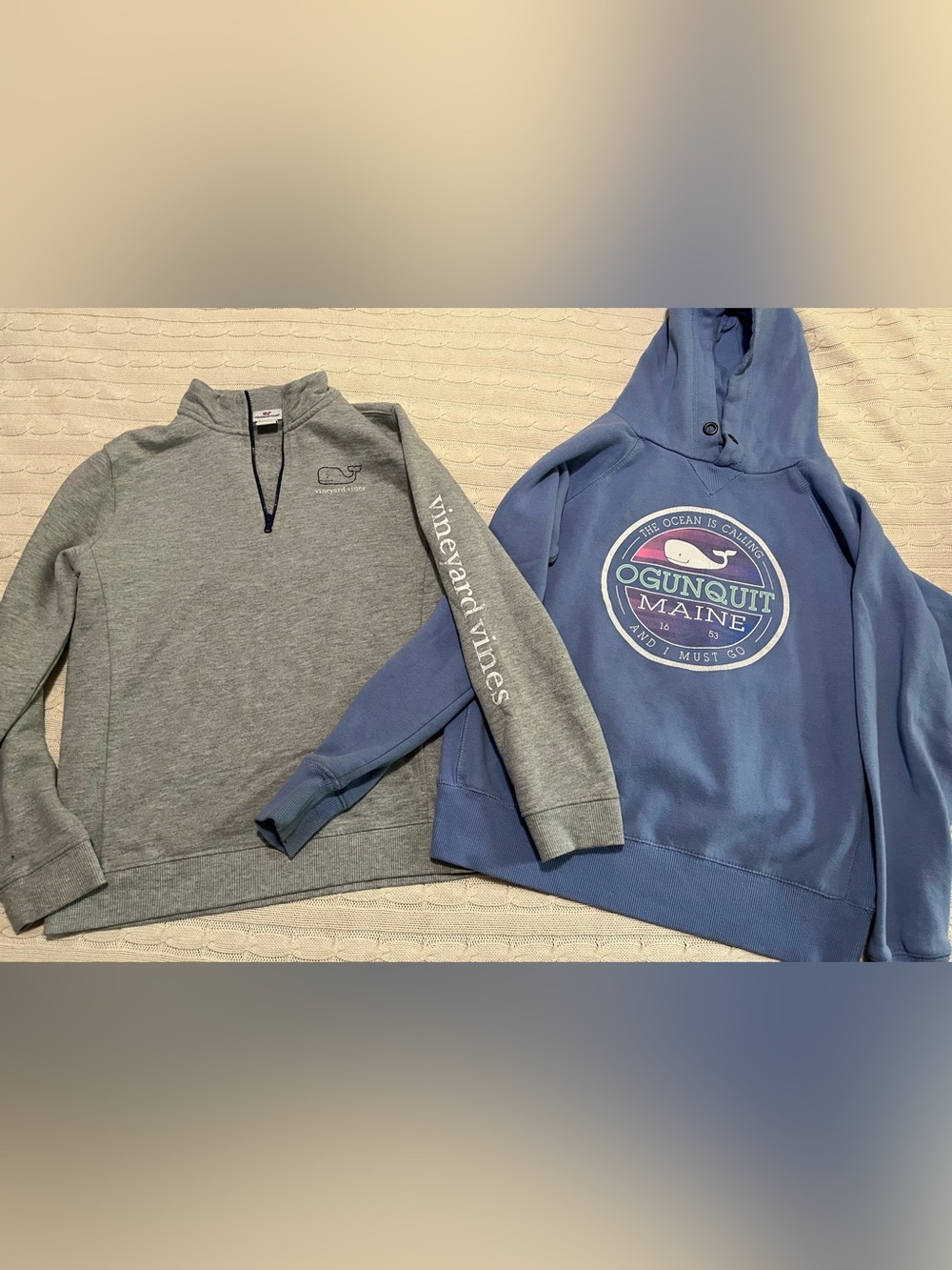 Kids 2 Piece Sweatshirt Bundle! Maine Sweatshirt & Vineyard Vines Qtr Zip